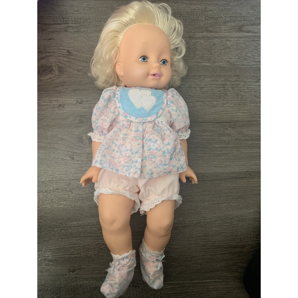 Vintage 1990 Catalina Cheerful Tearful Play Doll Blonde Blue Eyes Bxi20